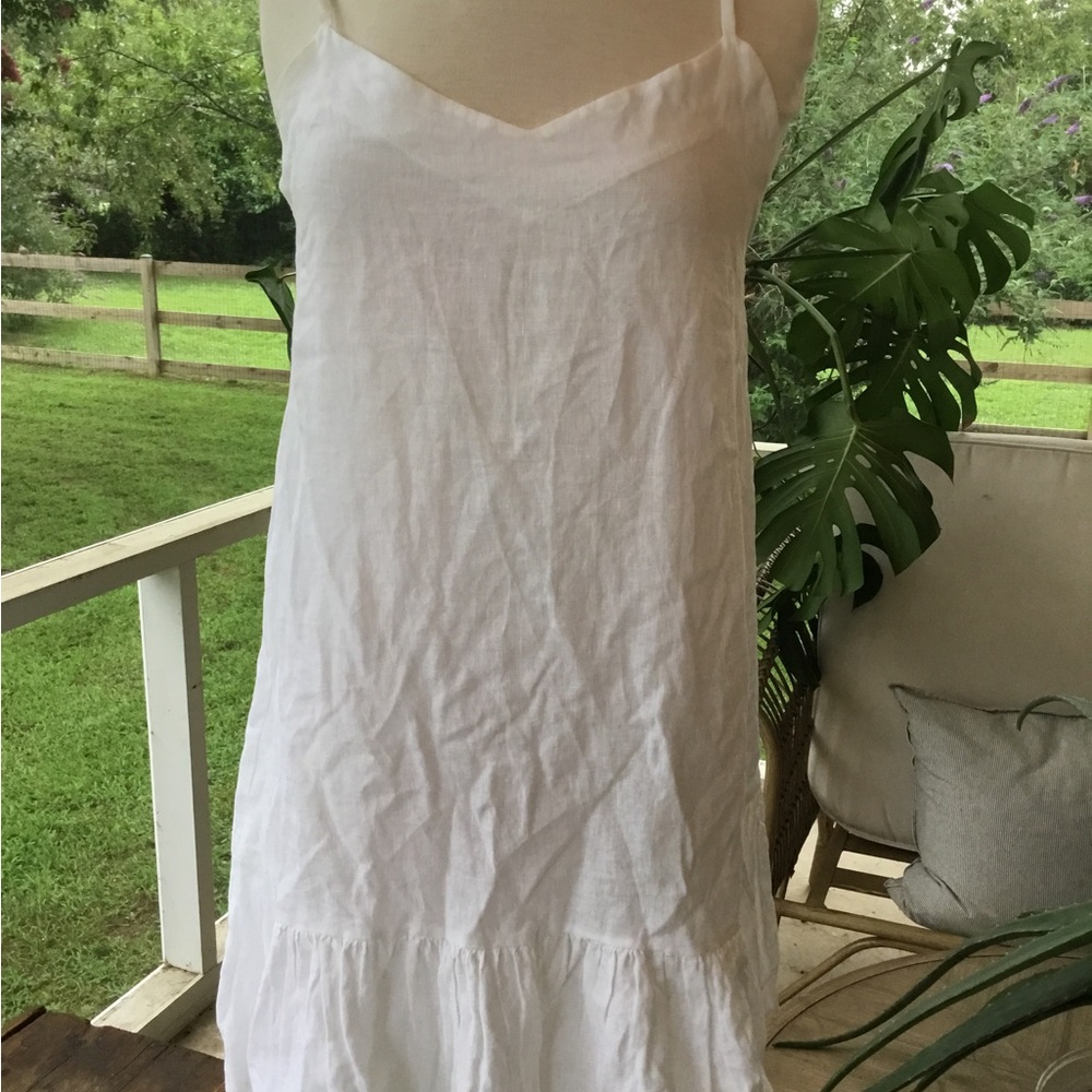 White Linen Dress